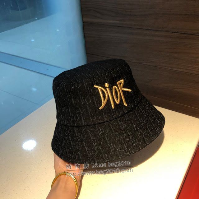 Dior男女同款帽子 迪奧刺繡印花漁夫帽  mm1170